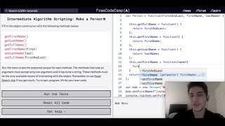 Freecodecamp Intermediate Algorithm: Make a Person