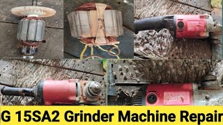 G15SA2 grinder machine field coil armature replace ||How to repair G15SA2 grinder || 5 Inchi grinder