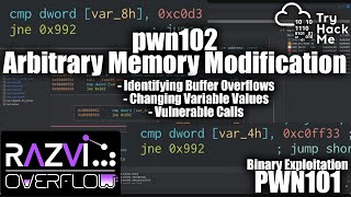 Buffer Overflow to Modify Variable Values - pwn102 - PWN101 | TryHackMe