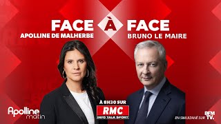 🔴 DIRECT - L'intégrale de l'interview de Bruno Le Maire, ministre de l'Économie, sur RMC