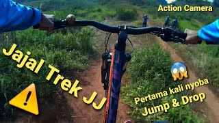 MENCOBA TREK JJ (Pertama kalinya Main Jump \u0026 Drop) - Video Action Cam 📹🚵‍♂️