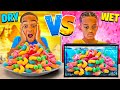 DRY VS WET CANDY FOOD CHALLENGE