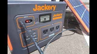 jackery蓄電器で家電は動くのか？ソーラーパネルで発電させて蓄電器に充電してみる！