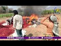 unknown people set fire to chilli crop మిర్చి పంటకు నిప్పుపెట్టిన గుర్తుతెలియవి వ్యక్తులు