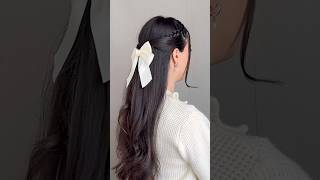 Cute easy hairstyles for medium, long hair 🤍✨ #hairstyle #hair #longhair #hairtok #explorepage