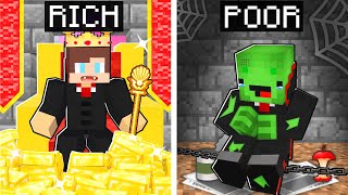 Rich VAMPIRE vs Poor VAMPIRE - Maizen JJ vs Mikey - Funny Story in Minecraft!