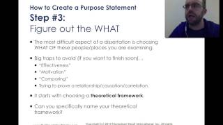 How to Write a Purpose Statement for My Dissertation