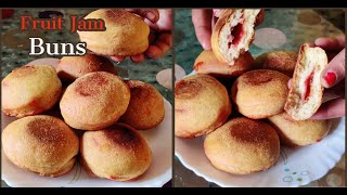 Stuffed Fruit Jam Fluffy Buns | No Oven | పిండిని ఇలా బాదితే బన్స్ ఎవరికైనా పర్ఫెక్ట్ గా వచేస్తాయి