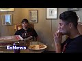 Mikey Garcia Pre Fight Meal & Dana White Sends Mikey A Message EsNews Boxing