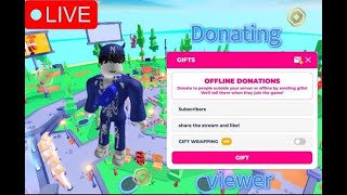 LIVESTREAM 1000 ROBUX GIVEAWAY WHEEL NOW #plsdonatereallive#plsdonate#roblox#freerobux#robuxgiveaway