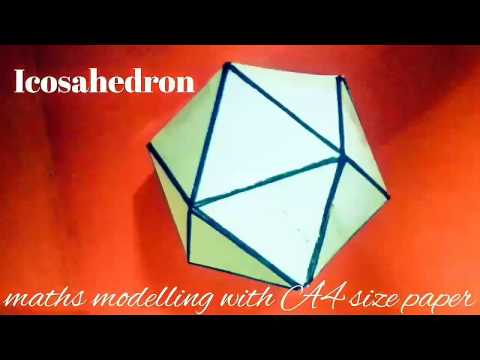 Icosahedron | maths model 3d shapes using A4 paper Icosahedron | maths model 3d shapes using A4 paper