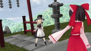 【東方MMD紙芝居】　霊夢と魔理沙の出会い