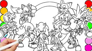 Sonic Team Coloring Pages Sonic The Hedgehog Teils Shadow Amy Rose
