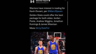 The Warriors HAVE INTEREST in acquiring Kevin Durant!!!😱😱😬