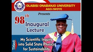 98TH INAUGURAL LECTURE
