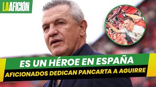 Afición del Mallorca dedica pancarta a Javier Aguirre previo a final de Copa del Rey