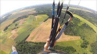 Paraglider landing in Rapla airfield