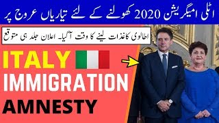 ITALY Immigration Ready to Open 2020 - Sanatoria Immigrati 2020 | VISA GURU