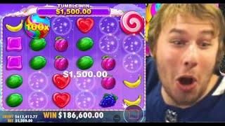 Xposed BETS $1,250 Per Spin!!! The Biggest Win Ive Ever Seen on Sweet Bonanza | Gambling Highlights