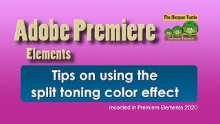 Premiere Elements - Tips on using the split tone color effect