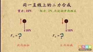 11同一直线上二力合成的应用  运动和力  中学物理