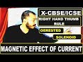 RiGhT HaNd ThUmB RuLe : X PHYSICS: Magnetic Effect of CuRRenT : Current Loop and SoLeNoiD :