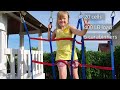 Climbing net for Kids - Ninja Slackline Accessories - 6.6 ft. net for Backyard with Ground anchoring