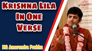 Krishna Lila In One Verse ||By Amerendra Prabhu || Iskcon||SB 10.90.48