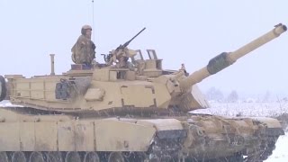 US Army - M1A2 SEP V2 Main Battle Tanks Live Firing Operation Atlantic Resolve 2017 [1080p]