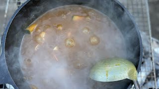 庭でカレー作ってみた🍛