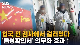 중국발 입국자 음성확인서 의무화…양성률 10%대로 ↓ / SBS