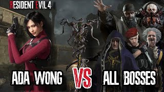 Ada Wong VS All Bosses - Resident Evil 4 Remake (Pro/No Damage)