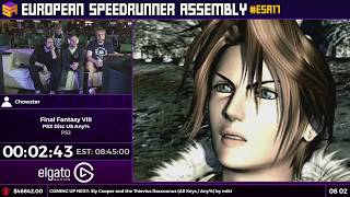 #ESA17 Speedruns - Final Fantasy VIII [PSX Disc US Any%] by Chowzter