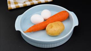 Tasty and Healthy Recipe for Everyday - Carrot, Potato and Egg Snack