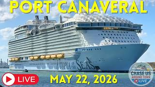 LIVE: Watching Cruise Ships Leaving Port Canaveral LIVE! (May 22, 2026)