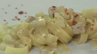 Ricette di Pasta: Tagliatelle De Cecco, animelle e topinanbur