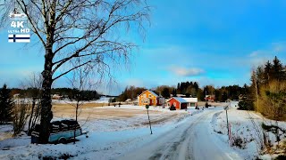 Relaxing 4K Winter Drive in Finland | ASMR Snowy Road Trip Experience