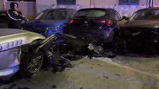 Imperia: incidente in via Garessio, 4 auto distrutte