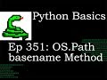 Python Basics OS Path Basename Method