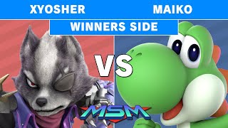 MSM 227 - xYosher (Wolf) Vs MZT | Maiko (Yoshi) Winners Top 48 - Smash Ultimate