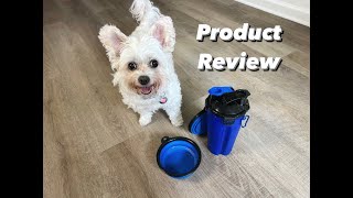 In Hand Review of UPSKY Dog Travel Water Bottle Collapsible Dog Bowls