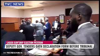 Lagos Deputy Gov  Tenders Oath Declaration Form Before Tribunal