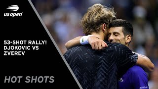 Incredible 53-Shot Rally! | Novak Djokovic vs Alexander Zverev | 2021 US Open