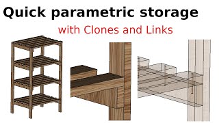 Quick parametric storage | Woodworking | Furniture 3D design | FreeCAD