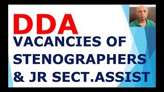 #DDA Vacancies of Stenographers