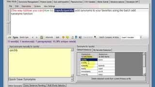 SpinnerChief Tutorial - The Ultimate Article Apinner