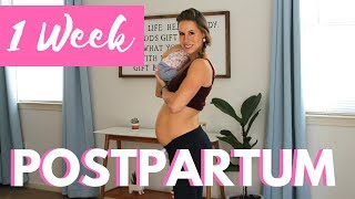 1 Week Postpartum Update | Belly Binding, Exercise & Recovery Tips
