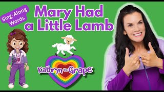 Mary Had a Little Lamb | Nursery Rhyme Children's Sing-Along Song