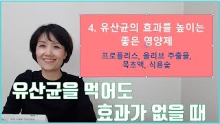 유산균을 먹어도 효과가 없어요.