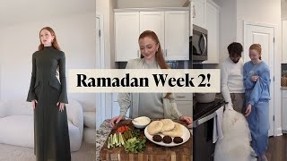 Ramadan Week 2: Making falafel & pita bread, Modest dresses haul, Our evening ro